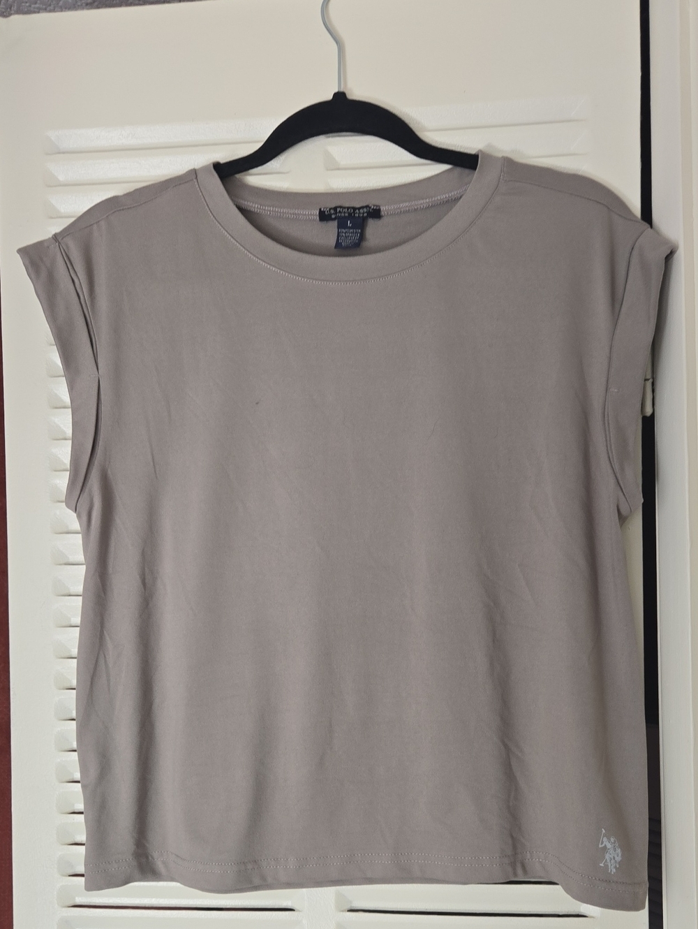 U.S. Polo Assn. Women’s Short Sleeve Crewneck Top - Taupe